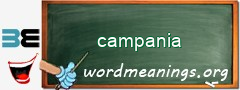 WordMeaning blackboard for campania